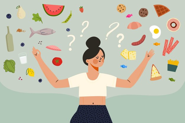 Choisir entre des aliments sains ou malsains