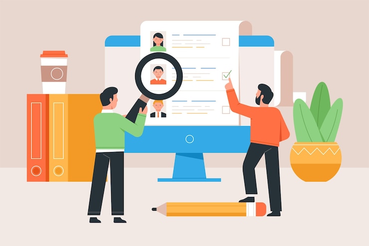 Vecteur gratuit choix du concept de travailleur illustré