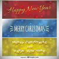 Vecteur gratuit christmas banners emballer