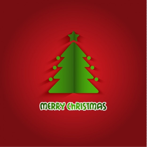 Vecteur gratuit christmas tree origami bakground