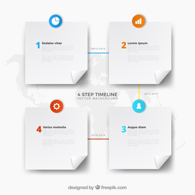 Chronologie Détaillée De L'entreprise Avec Un Design Plat