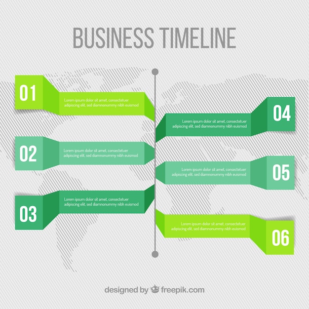 Chronologie De L'entreprise Coloré Avec Un Design Plat