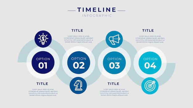 Vecteur gratuit chronologie de l'infographie