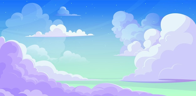 Ciel dans le style anime avec des nuages