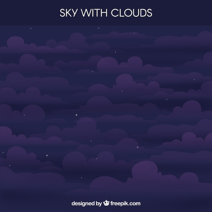 Vecteur gratuit ciel avec des nuages de fond