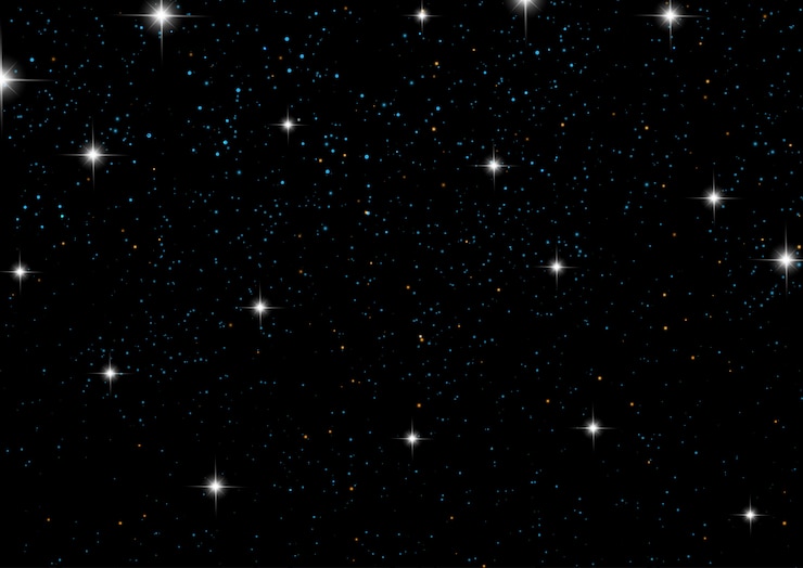 Vecteur gratuit ciel de nuit avec des étoiles