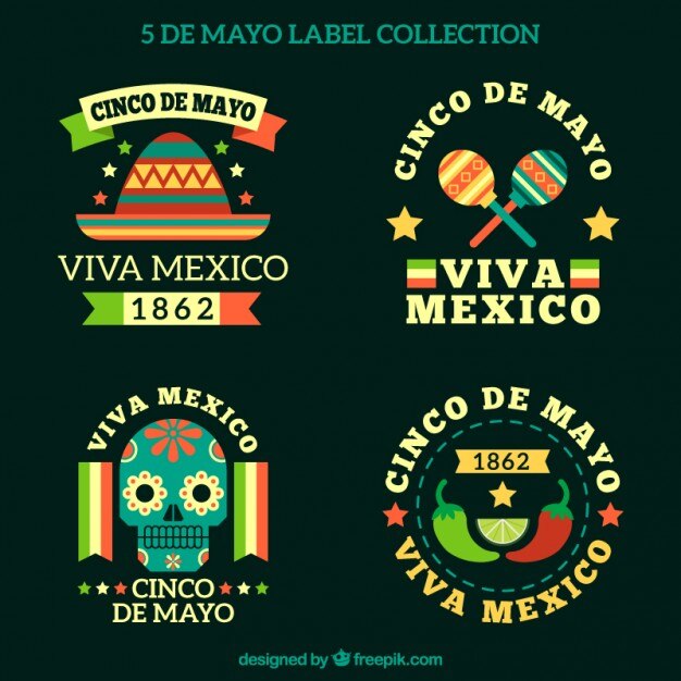 Cinco De Mayo Collection D'étiquettes