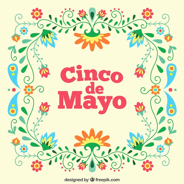 Cinco De Mayo Floral Background