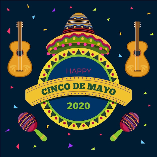 Cinco De Mayo Salutation Avec Instruments