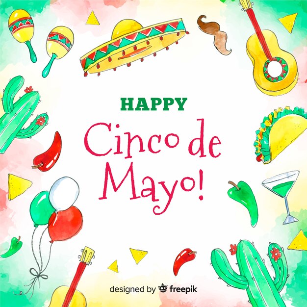 Vecteur gratuit cinco de mayo