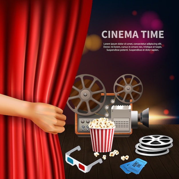 Vecteur gratuit cinéma réaliste