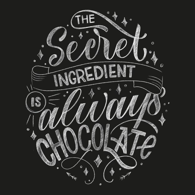 Citation De Craie De Lettrage A La Main Au Chocolat Composition De Mot D Hiver De Noel Elements De Design Vectoriel Pour T Shirts Sacs Affiches Cartes Autocollants Et Menus Vecteur Premium