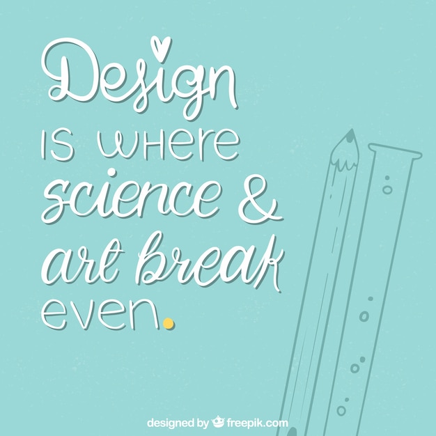 Citation de design graphique en style dessiné à la main