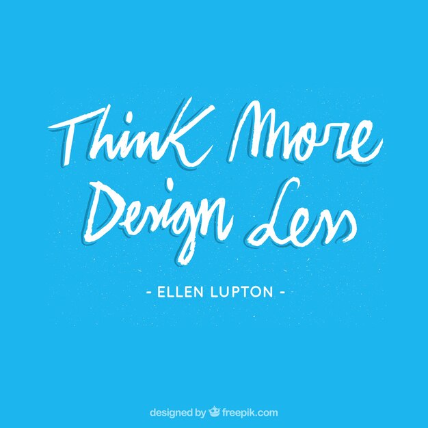 Citation de design graphique en style dessiné à la main