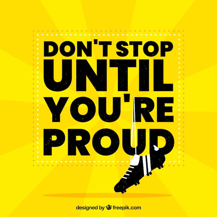 Vecteur gratuit citation de motivation moderne en couleur jaune