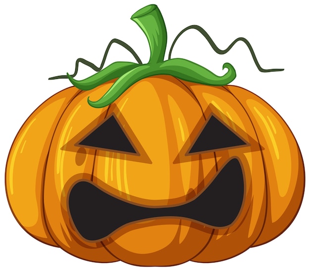 Vecteur gratuit citrouille d'halloween jack o'lantern