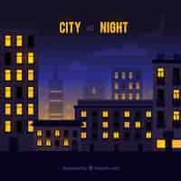 Vecteur gratuit city at night