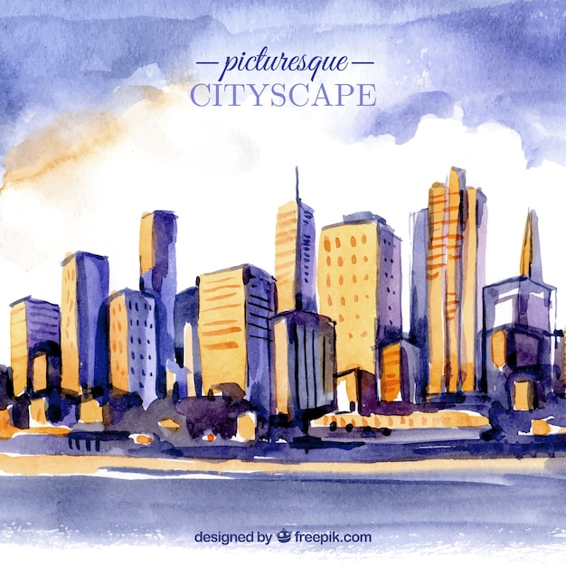 Vecteur gratuit cityscape picturesque