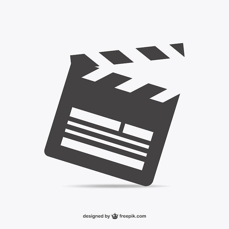 Vecteur gratuit clap movie