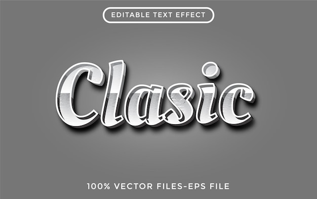 Classique - effet de texte modifiable par l'illustrateur vecteur premium