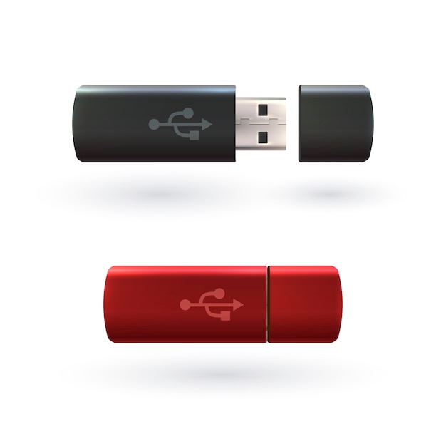 Vecteur gratuit clé usb