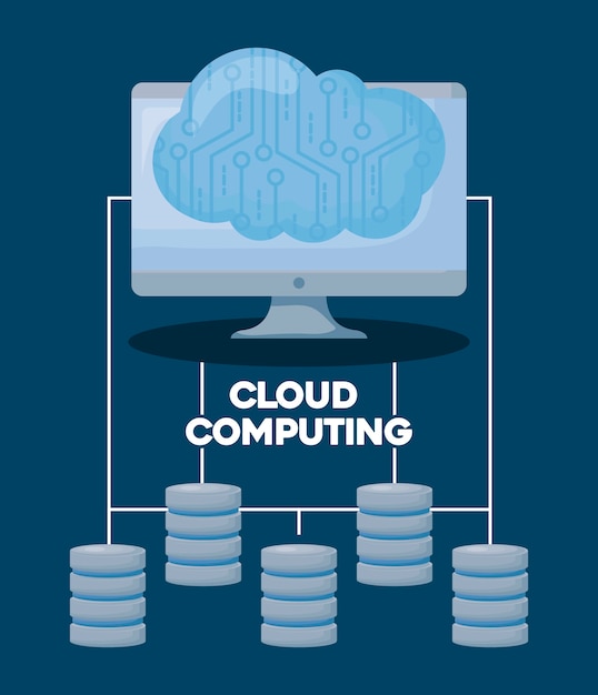 Vecteur gratuit cloud computing