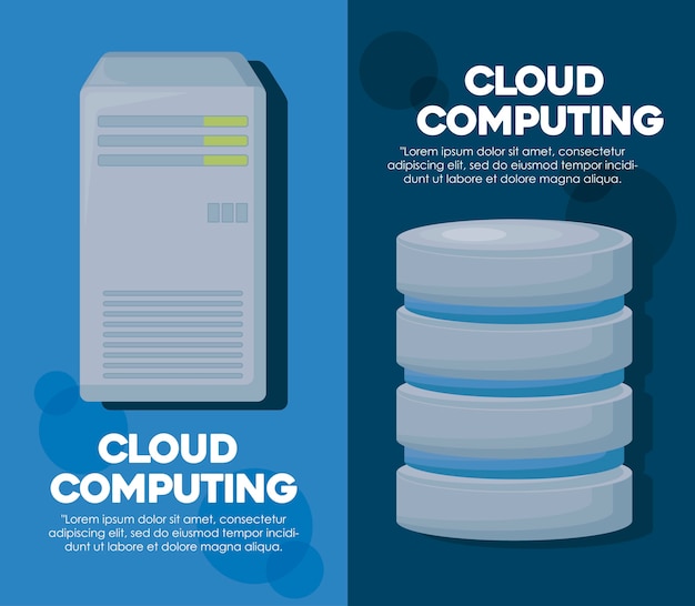 Vecteur gratuit cloud computing