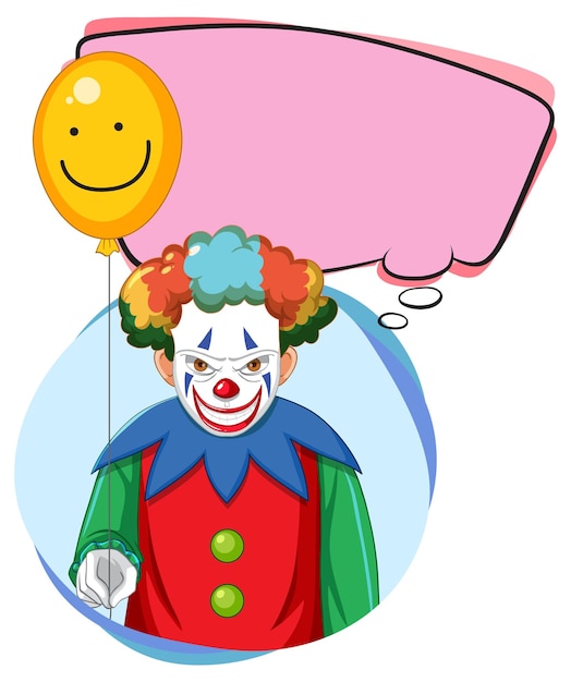 Vecteur gratuit clown avec bulle