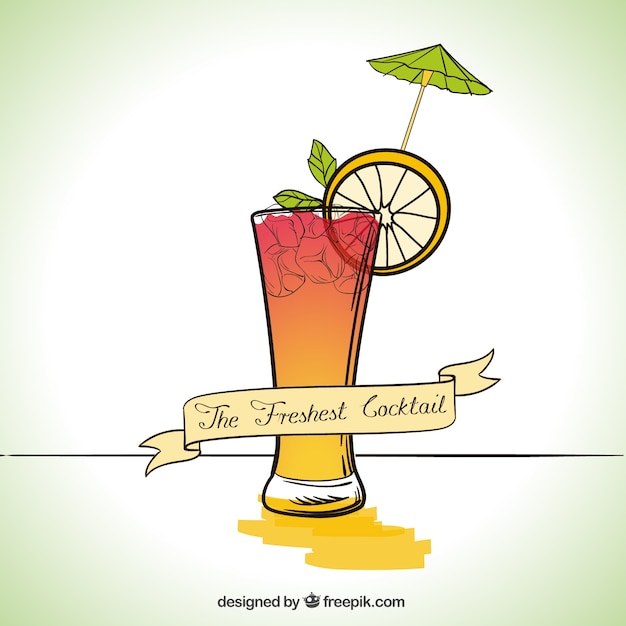 Vecteur gratuit cocktail frais