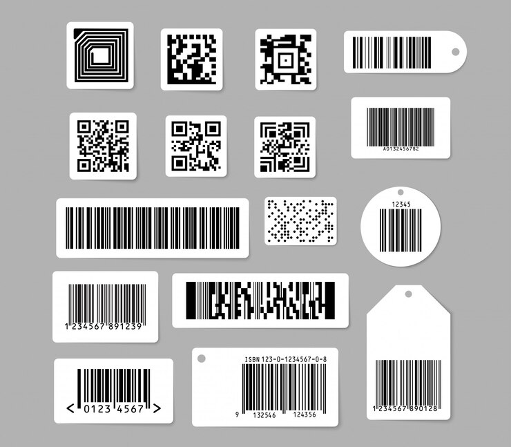 Vecteur gratuit code à barres et code qr