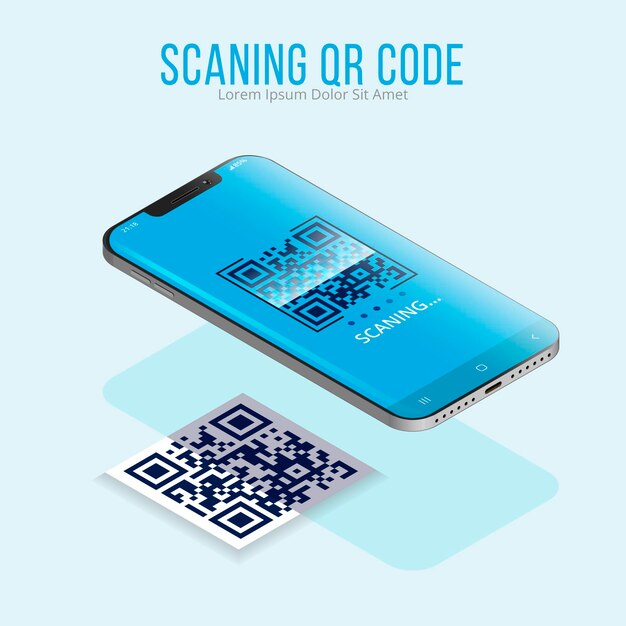 Code QR de numérisation de smartphone