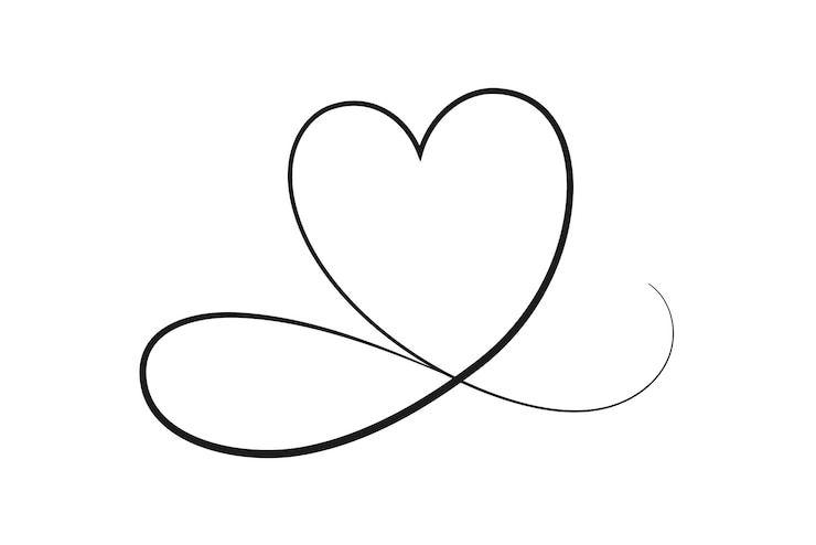 Vecteur gratuit coeur dessiné à la main 2