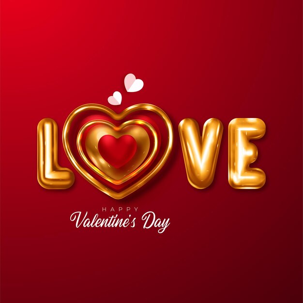 Coeur de la Saint-Valentin et fond d'amour