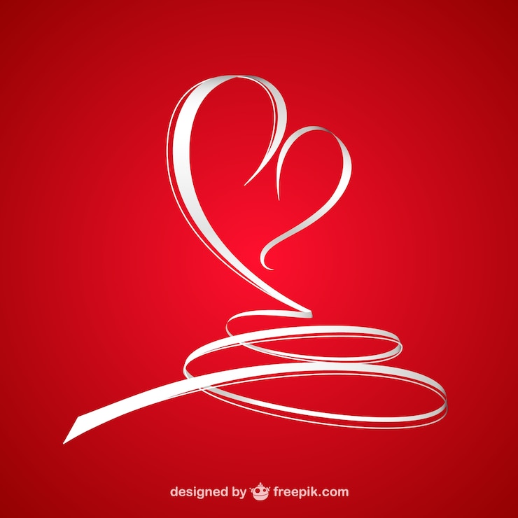 Vecteur gratuit le cœur de la saint-valentin résumé