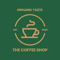 Vecteur gratuit coffee shop logo template