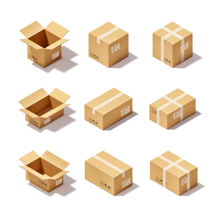 Vecteur gratuit coffret en carton