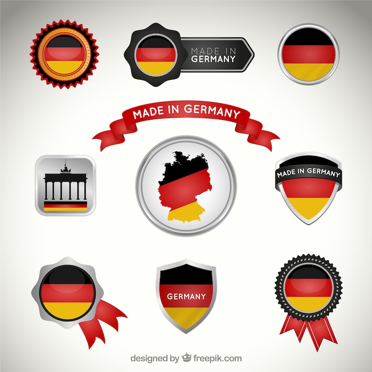 Vecteur gratuit collecte des badges allemands