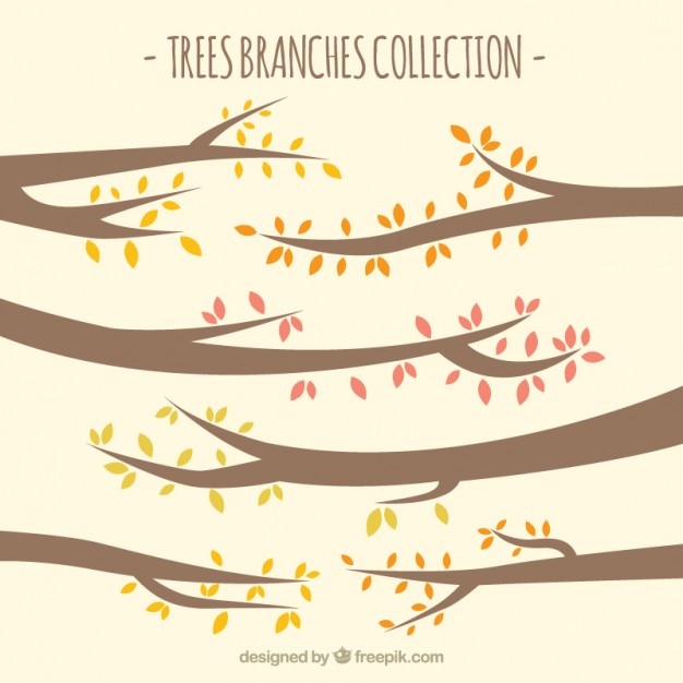 Vecteur gratuit la collecte des branches d'arbres