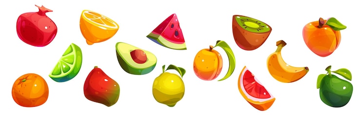 Vecteur gratuit collecte de fruits d'été