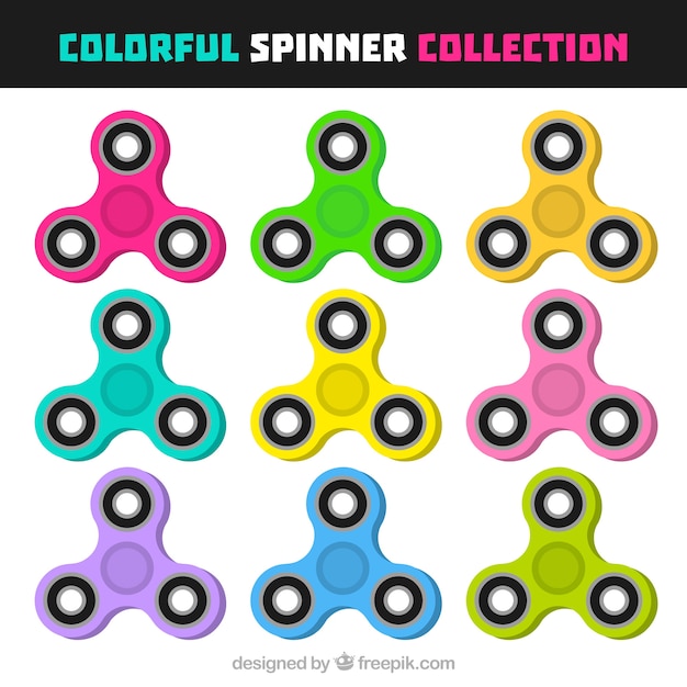 Vecteur gratuit collecteur de spinner coloré simple