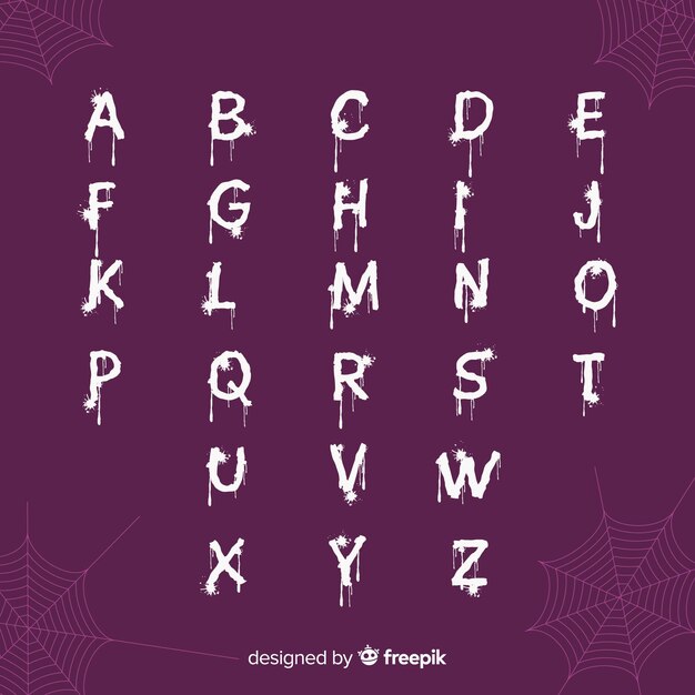 Collection d&#39;alphabet d&#39;Halloween