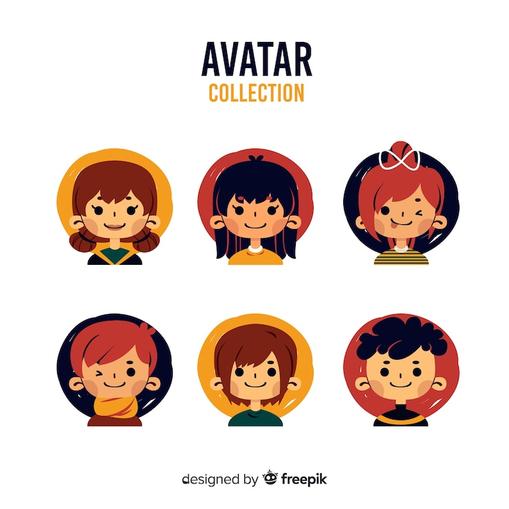 Vecteur gratuit collection d&#39;avatar de personnes dessinées à la main
