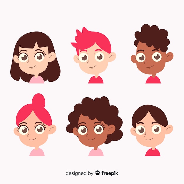 Collection D'avatar De Personnes Dessinées à La Main