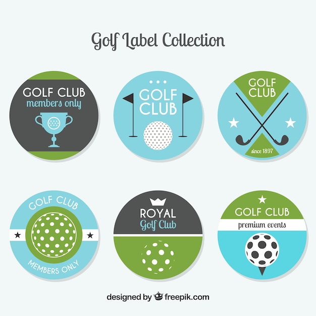 Collection De Badge De Golf