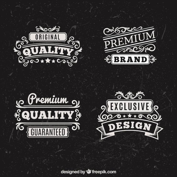 Vecteur gratuit collection de badge vintage