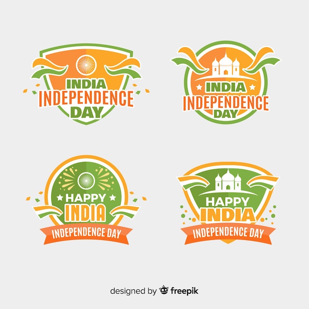 Collection De Badges Fête De L'indépendance Plat Inde