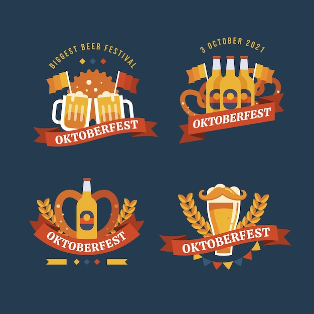 Collection De Badges Plats Oktoberfest