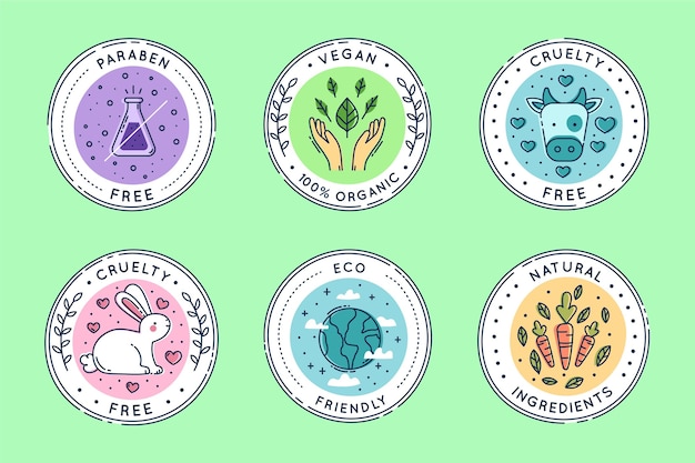 Collection de badges sans cruauté