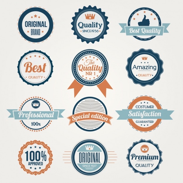 Vecteur gratuit collection de badges vintage