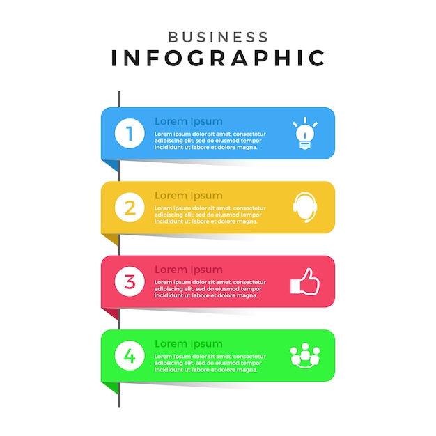 Vecteur gratuit collection de bannières d'infographie